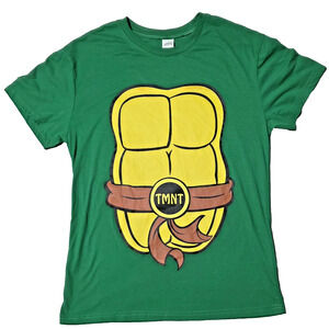 TMNT Teenage Mutant Ninja Turtles Costume T-Shirt Double Sided Graphic Large